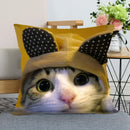Cute Cat Print Pillowcase by Ljojo - Perfect for Home, Car, and Sofa