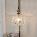 French Retro Glass Hanging Light LED Chandelier Indoor Luxury Art Bedroom Bar Restaurant Pendant Lamp