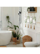 Ljojo™ Boho Leaf Wooden Bathroom Sign Set