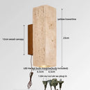 Ljojo Luxury LED Wall Lights Indoor Yellow Travertine Living Room Bedroom Lamp