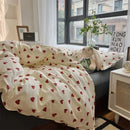 Ljojo Love Heart Bedding Set - Kid Adult Twin Full Queen Size Duvet Cover Pillowcase