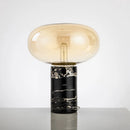 Ljojo Marble Desk Lamp with Glass Ball Lampshade - Postmodern Minimalist Designer Style