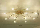 Ljojo LED Star Chandelier Light Fixture for Modern Living Room Dining Bedroom Kitchen axECOMoxyQBGVPdHG