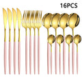 Ljojo 16-Piece Stainless Steel Tableware Set for Home, Hotel, and Restaurant