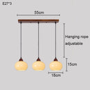 Ljojo Medieval Style Bedroom Chandelier Retro Pendant Lighting