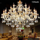 K9 Crystal Candle Chandelier Light: Elegant Decor for Living Room by Ljojo