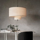 Ljojo Linen Cloth Boho Pendant Lamp for Home Decor and Lighting