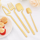 Ljojo 24-Piece Stainless Steel Cutlery Set in Matte Black Finish
