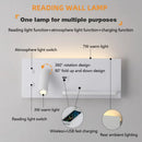 Ljojo LED Wall Lamp with Wireless Charging and USB Interface