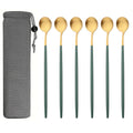 Ljojo Matte Stainless Steel Long Handled Stir Spoon Set