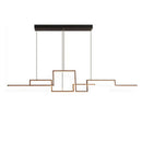 Ljojo Modern Aluminum LED Chandelier & Long Black Hanging Lamps for Dining Room