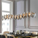 Ljojo Luxury Crystal Chandelier | Modern Dining Room Pendant Light Glowing with Elegance