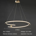 Nordic Simple Gold Ring LED Pendant Light for Living Room | Ljojo Chandelier Lighting
