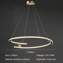 Nordic Simple Gold Ring LED Pendant Light for Living Room | Ljojo Chandelier Lighting