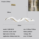 Modern Acrylic Streamer Led Pendant Lights for Living Dining Room Chandelier by Ljojo