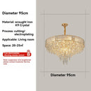 French High-end LED Crystal Chandeliers - Luxury Pendant Lights for Home Decor by Ljojo