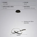 Ljojo LED Chandelier: Modern Dimmable Lighting for Home, Hotel, Living Room