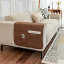 Ljojo Modern Armrest Pad With Storage Layer for Sofa, All Seasons, Khaki Gray