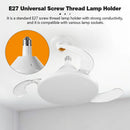 LED Ceiling Fan Light with Invisible Telescopic Blades: Remote Control, Dimmable - Ljojo