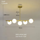 Modern Glass Balls Led Chandelier for Dining Room | Nordic Indoor Lighting Pendant Lights
