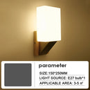 LED Wall Lamp Modern Nordic Solid Wood Light Fixture by Ljojo for Bedroom Living Room Balcony
