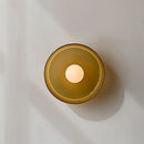 Ljojo Modern Round Glass Ceiling Light Ambient Illumination Indoor Home Decor Fixture