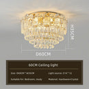 Ljojo Luxury Crystal Chandelier: High End Bedroom Living Room Pendant Light