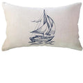 Blue Compass Pattern Decorative Pillowcase 40X60cm - Ljojo Brand
