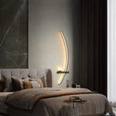 LED Wall Lamp Moon Symmetry Black - Modern Indoor Decor for Bedroom by Ljojo