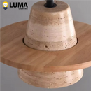 Wabi Sabi Yellow Travertine Pendant Light for Dining room by Ljojo