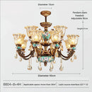 European-Style Luxurious Chandelier Living Room Lamp Crystal Retro Resin Grand Dining Ljojo