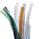 8Pcs Ljojo Glass Straw Set - Reusable & Eco-Friendly Drinking Straws with Brush