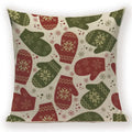 Elk Snowflake Santa Claus Gloves Christmas Pillowcase by Ljojo