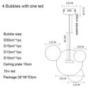 Italian Design Glass Bubble Pendant Light Chandelier for Living Room by Ljojo