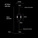 Italian Minimalist Gold Long-Line Tube Floor Lamp, Dimmable LED Wall Lamp for Living Room - Ljojo