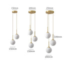 Ljojo LED Glass Ball Chandelier: Nordic Hanging Pendant Lamp for Dining, Bar, & Home Decor