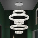 Ljojo Luxury K9 Crystal Led Pendant Lights - Gold/Chrome Steel Lustre Hanging Lamp