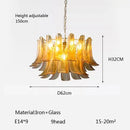 Vintage Amber Glass Indoor Chandelier - Scandinavian Style Lighting by Ljojo