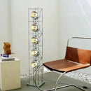 Ljojo Minimalist LED Chrome Floor Lamp | Stylish Metal Art Light