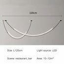 Nordic Line Black Chandelier: Modern LED Pendant Light for Dining Room by Ljojo