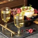 Ljojo 150ml Disposable Clear Plastic Champagne Glasses for Weddings & Parties