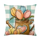 Easter Bunny Eggs Pillowcase 45x45cm Linen Pillow Covers, Ljojo Home Decor Brand
