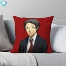 Adachi Portrait Square Pillowcase - Ljojo Branded Polyester Zip Pillow Case