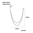 2025 Trendy DIY Flexible Leather Belt Dimmable LED Chandelier by Ljojo for Living Room