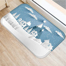 Christmas Snow Deer Pattern Printed Door Mat for Home Decor by Ljojo