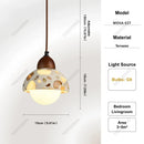 Japanese Style Terrazzo LED Pendant Light - Modern Hanging Lamp for Dining Room by Ljojo