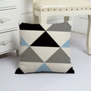 Blue Arrow Geometric Petal Linen Pillowcase by Ljojo