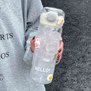 Ljojo 500/600ML Large Capacity Straw Water Bottle - BPA Free Sports Drinkware Cup