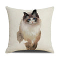 Funny Cats Print Pillow Case for Home Decor by Ljojo: 45x45cm Linen Cover