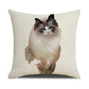 Funny Cats Print Pillow Case for Home Decor by Ljojo: 45x45cm Linen Cover